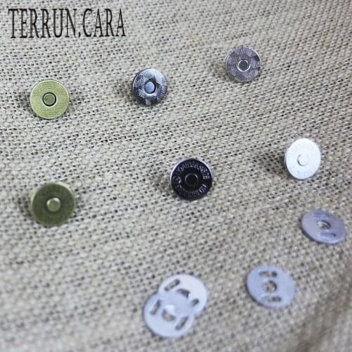 Terrun.cara thin strong magnetic button for DIY leather craft wallet clothes bag sewing accessories 20sets/lot