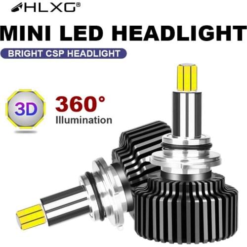 HLXG 360 ° H1 LED 20000LM led лампы h11 lamp bulb CSP Chips Auto Light Source 9005 9006 HB3 HB4 H7 H4 9012 H8 H9 12V 6000K 8000K