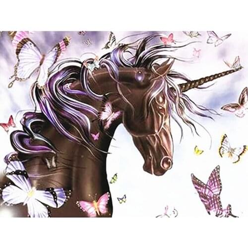 LaoJieYuan Diamond Painting Horse Full Round Diamond Embroidery Animals Picture 5D Diy Mosaic Rhinestone Home Decoration