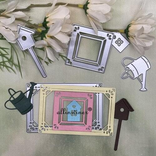 Watering can door frame Metal Cutting Dies Stencils Die Cut for DIY Scrapbooking Album Paper Card Embossing