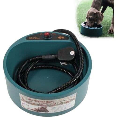 Pet Dog Water Bowl For Dogs Puppy Cat Drinking Bowl Outdoor Winter Pet Heated Water Dispenser Feeder Pet Product