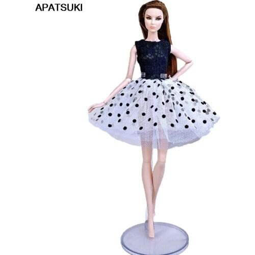 Polka Fashion Doll Clothes For Barbie Doll Dress Gown Costume Outfits For Barbie Dollhouse 1/6 Doll Accessories Kids Toy