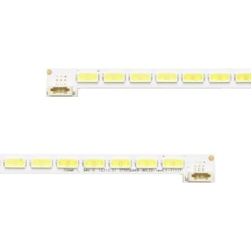 New 2 Pieces 80LEDs 676mm 3 Pin LED strip for STS550A66 80LED-rev0.1 LJ64-03515A LTA550HQ20 LTA550HQ22 LED55X5000DE