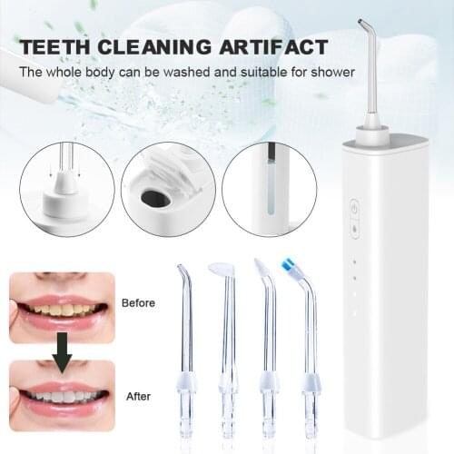 New IPX7 Oral Irrigator Portable Dental Water Jet USB Rechargeable Water Flosser Waterproof Teeth Cleaner for Cleaning Teeth