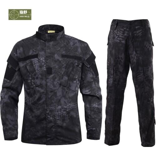 Autumn Man CS Tactical Suit Army Military Combat Jacket +Trousers Outdoor Hiking Hunting Camouflage Wear-Resisting 2Pcs Sets