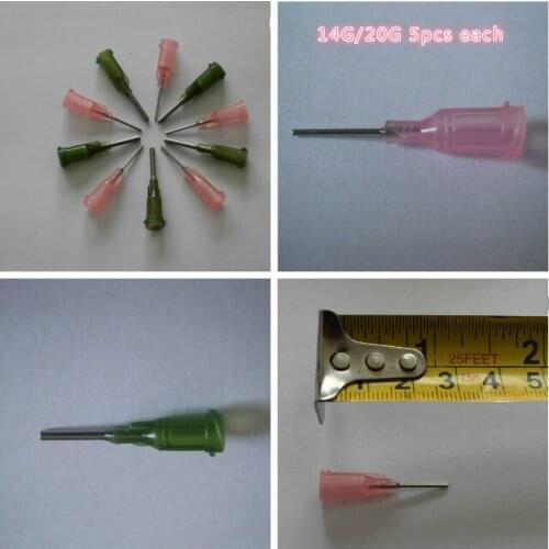 0.5 inch Plastic steel dispensing head Syringe Dispenser Tips is suitable for the steel dispensing cone 14G/20G 5pcs each