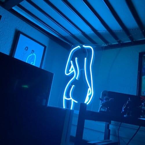 Custom Neon Sign Full color Woman Body Sexy Lady Back Full color Neon Sign Flex RGB Led Neon Light Sign bar decor shop wedding d