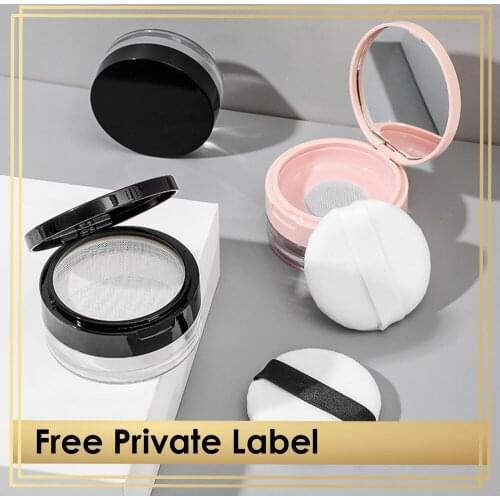 Loose Powder Empty Container Private Label Cosmetic Compact Loose Powder Packaging Case 10g Puff Box Case 20g Plastic Mirror Box