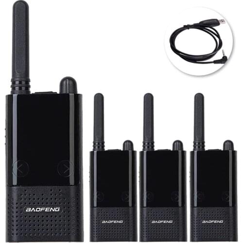 4PCS Baofeng BF-T9 FRS Walkie Talkie CB Ham Portable Two Way Radios BF T9 Hunting Ham Radios USB Cable