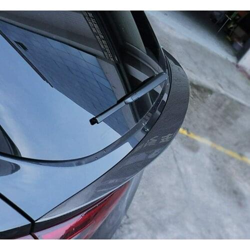 S Style Style Real Carbon Fiber Rear Trunk Wing Spoiler Boot Top Lip Cover HighKick For Alfa Romeo Stelvio 2017-2020 2018 2019