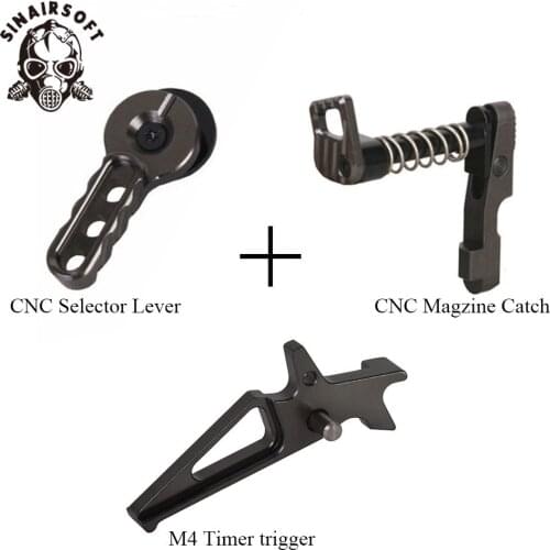 SINAIRSOFT CNC Airsoft Machined Selector Lever Magazine Release Catch for M4/M16 Series Blue Magzine Catch