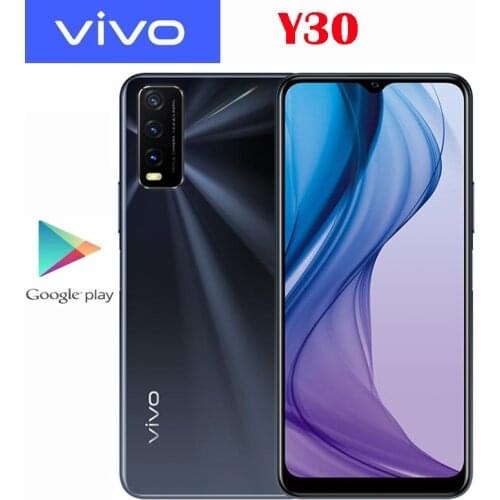 Original New Official VIVO Y30 4G Cell Phone Snapdragon 460 6.51inch 1600×720P 5000mAh 18W Dash Charging 13MP Camera Android 10