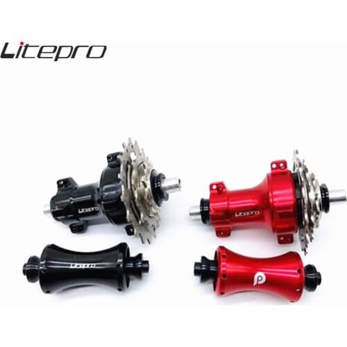 Litepro Road Bike Hubs Outer 3 Speed Front 12 Holes Rear 16 Holes MTB Folding Bike Hub 9-13-17 Teeth 14/16Inch Cycling Parts