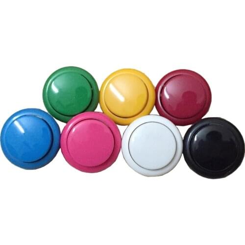 10 pcs of Arcade 30mm Round Snap in Push Button for arcade game DIY arcade controller 7 colors available
