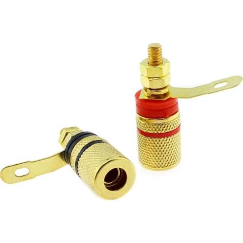 4pcs Speaker Terminal (large) Speaker Plug Audio Cable Connector Panel Terminal