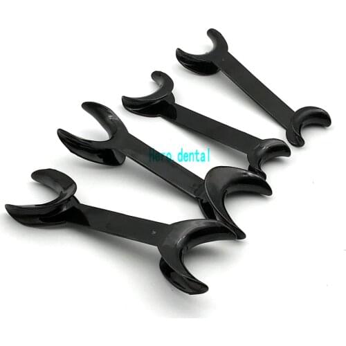 4Pcs Dental Double-headed T-Shape Intraoral Cheek Lip Retractor Opener Black