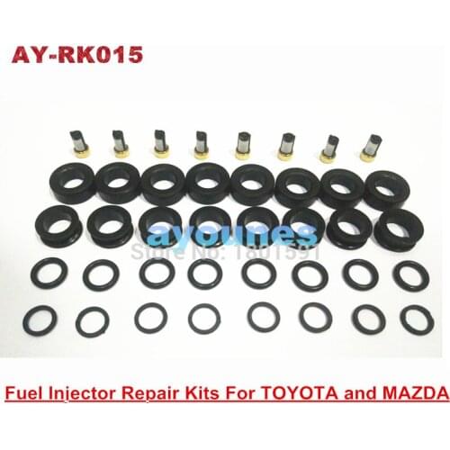 Free shipping fuel injector repair kits rubber seals kits for OEM 195500-3030 1955003290 injector for AY-RK015