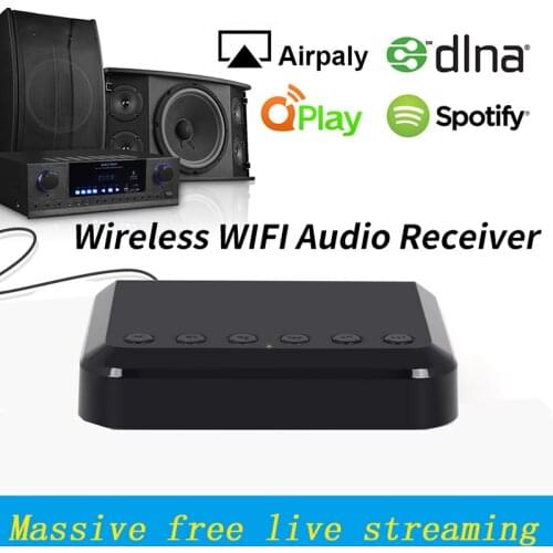 WR320 Wireless WIFI Audio Receiver Multiroom Multiroom Music Adapter for Wired HiFi Speakers System Airplay Spotify DLNA NAS