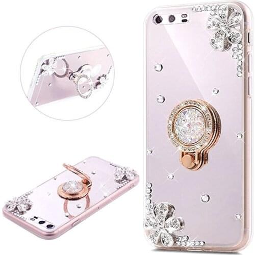 For Huawei P20 Honor 7A Pro 7C 6C P10 Plus P Smart P9 Lite mini Y6 Y9 Y7 Prime 2018 2019 Y5 Mate 10 Nova 3i 3 Mirror Bling Case