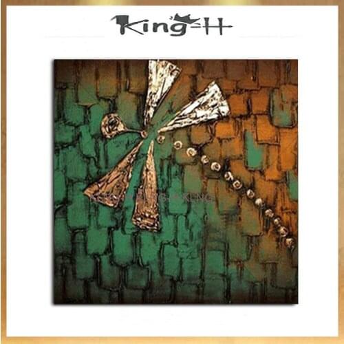 Diseño de moda de alta calidad hecho a mano pintura al óleo de libélula abstracta única sobre lienzo pintura acrílica de libélul