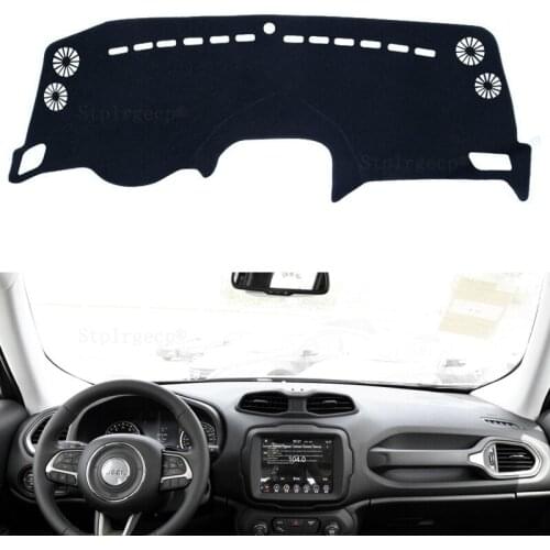 For Jeep Renegade 2014~2019 BU Dashboard Cover Sun Shade Non-slip Dash Mat Pad Carpet Car Stickers Interior Accessories