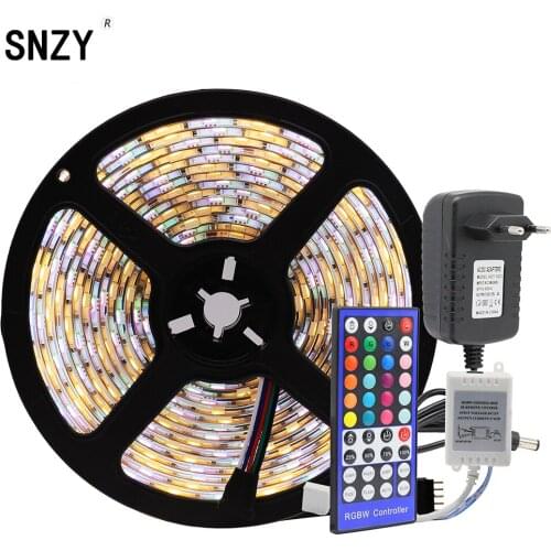 SNZY LED Strip RGB / RGBW / RGBWW 5M 300LEDs 5050 RGB Color Changeable Flexible LED Light + Remote Controller + Power Adapter