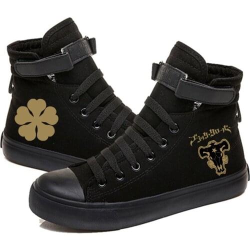 Anime Black Clover Printed High Top Canvas Shoes Cozy Sneakers