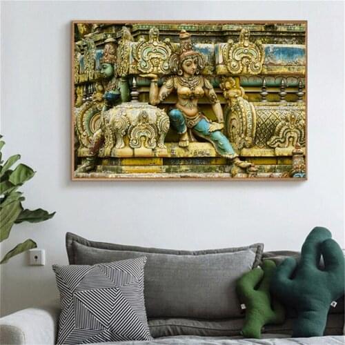 India Vikings Indian Buddha Hindu God Religion Mural Canvas Painting Picture Canvas Art Painting For Living Room Wall Decoration