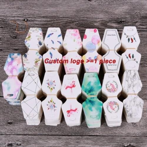 50Pcs White Color Paper Hair Clip Card Fashion Hairpin Jewelry Cards Hair Accessory Packaging Displays Cards