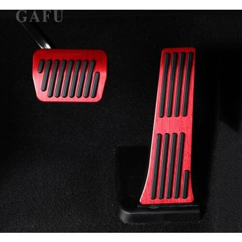 Aluminum Alloy Car Pedal Cover Auto No Drilling Aluminum Brake Accelerator Pedal Covers Trim For Lincoln Aviator 2020 2021 2Pcs