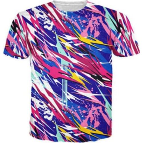 Lizhiyang New Fashion Couple Unisex Tie-Dye Psychedelic Style Funny 3D Print Hot Sale Casual Street Shirt T-Shirts Tees Tops
