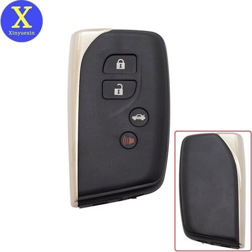 Xinyuexin 3 4 Button Smart Remote Key Case Fob Uncut Blade for Lexus LS600H LS460 Smart Key Prox Remote Fob Transmitter HYQ14ACX