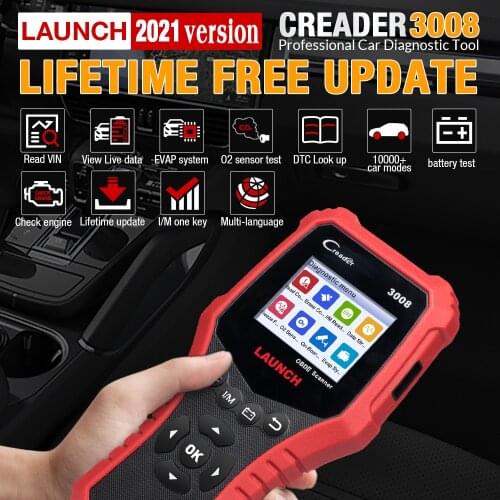 LAUNCH CR3008 obd ii code reader scanner lift time free update creader 3008 obd2 diagnostic tool with batter tester function
