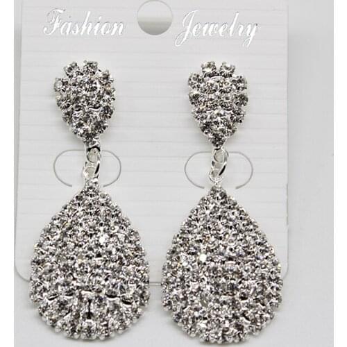 New Fashion Trend Design Creative Jewelry Elegant Crystal Earrings Rhinestone Earrings Wedding Party Earrings For Women