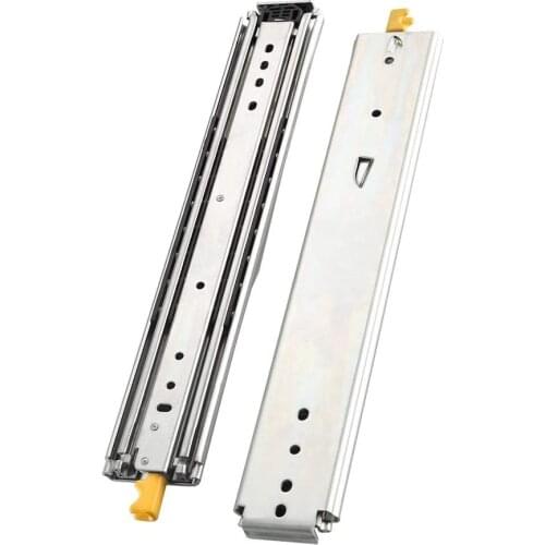 LWZH Heavy Duty Drawer Slides with Lock Full Extension Bearing 500 lb Drawer Side in Furniture Load Capacity 1 Pair