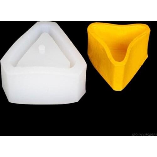 Triangular Geometric Flower Pot Cement Silicone Mold Plaster Succulent Flower Pot Decoration Planting Potted Mold au12wholesales