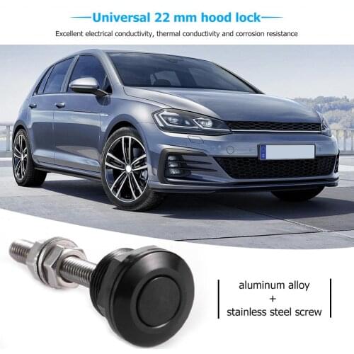 Universal 22mm Push Button Bonnet Hood Pin Lock Clip Kit Car Quick Release Latch Professional Auto Car Accessories