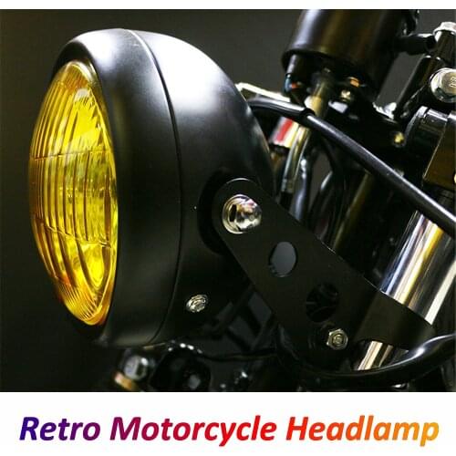 Vintage Headlight for Motorcycle Sportster Chopper Bobber Retro Motorbike Cafe Racer Royal Enfield Scrambler Front Headlamp