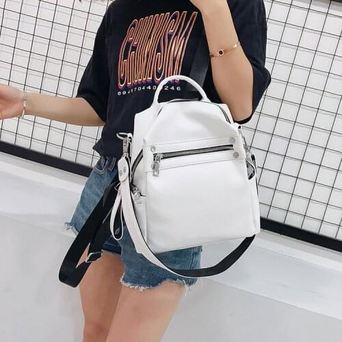 Ladies Fashion Small Backpack 2020 Summer Casual School Bags for Teenage Girls Leather Shopping Travel Women Backpacks Sac A Dos