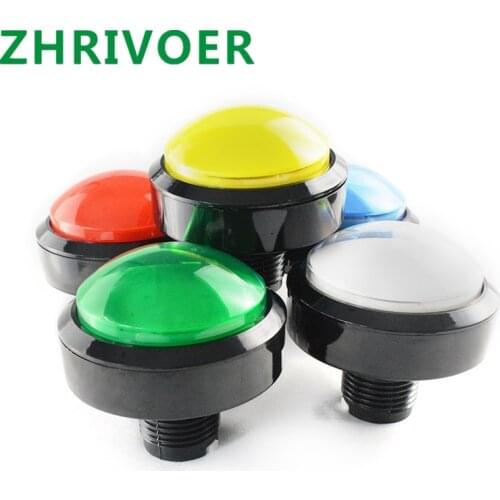 1pcs 60mm Game accessories button 60mm convex big circle with light button Pattle game machine big circle button switch reset