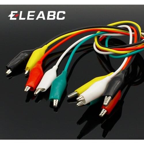 Brand New 10pcs Alligator Clips Electrical DIY Test Leads Alligator Double-ended Crocodile Clips Roach Clip Test Jumper Wire