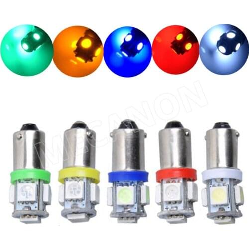 100pcs Wholesale BA9S T4W Car LED Reading Light Door Lights Bulb Auto Interior Bulbs 5SMD 5050 DC 12V