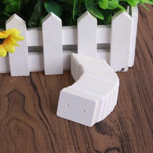 100Pcs Blank Earrings Ear Studs Display Card Hanging Tags Kraft Paper Jewelry