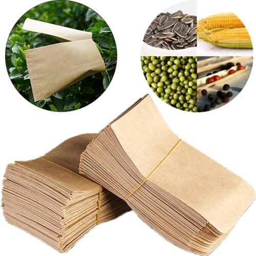 100pcs Vintage Kraft Paper Seed Bag Pouches Garden Home Thickened Seed Bag Mini Gift Wrap Candy Snack Bags