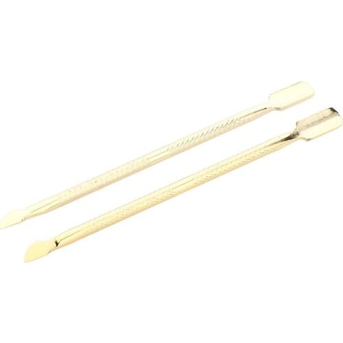 2Pcs Nail Art Cuticle Pusher Tweezer Cutter Dead Skin Remover Manicure Tool