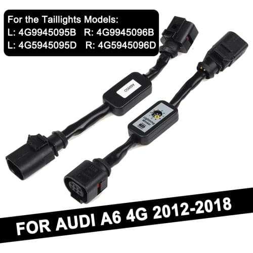 LED Taillight 2Pcs Dynamic Turn Signal Indicator For Audi A6 4G 2012-2018 Left&Right Taillight Add-on Module Cable Wire Harness