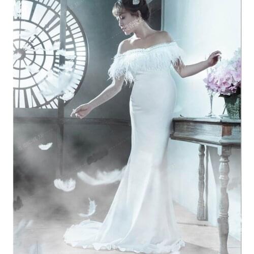 White Maternity Photography Props Long Party Dresses For Photo Shoot Royal Pregnancy Wear Evening Dress For Pregnant Women NEW