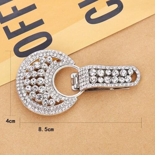 Shiny Clear Rhinestone buckles Fur buttons Sewing For Designing Fur