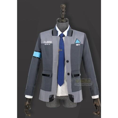 Detroit: Become Human CyberLife RK800 Detroit City Police Department Agent Connor Outfit Cosplay Costume