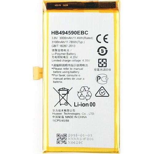 For Huawei HB494590EBC Rechargeable phone battery For Huawei Honor 7 Glory PLK-TL01H ATH-AL00 PLK-AL10 3000mAh